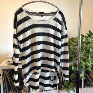 Black and White Stripped Sweater